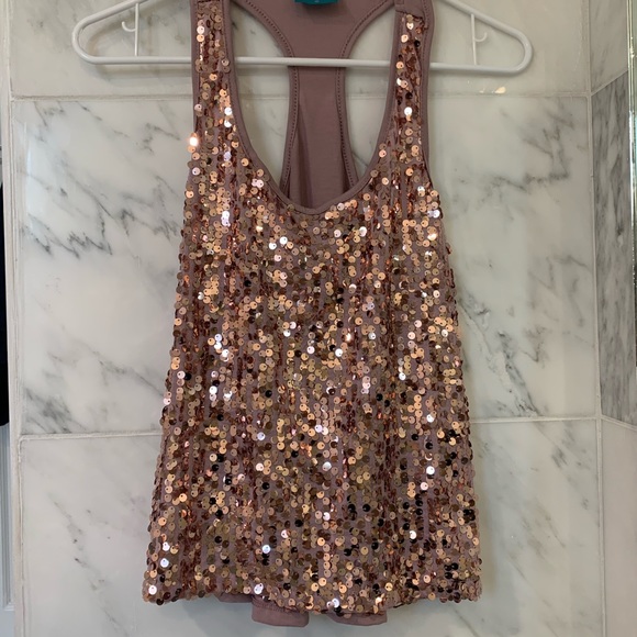 Color of Love Pink Sequin Tank Top (Medium) - Picture 1 of 2